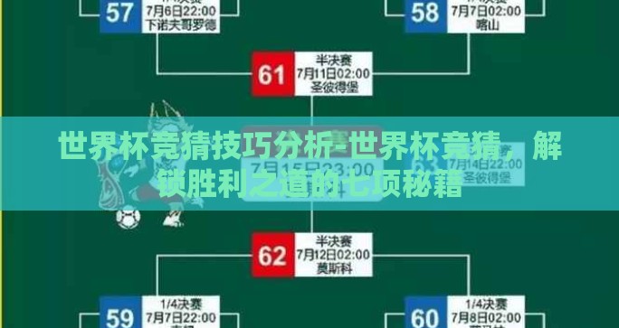 世界杯竞猜技巧分析-世界杯竞猜，解锁胜利之道的七项秘籍
