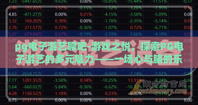 pg电子游艺聊吧-游戏之悦，探索PG电子游艺的多元魅力——一场心与脑的乐园