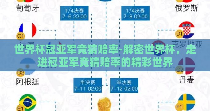 世界杯冠亚军竞猜赔率-解密世界杯，走进冠亚军竞猜赔率的精彩世界